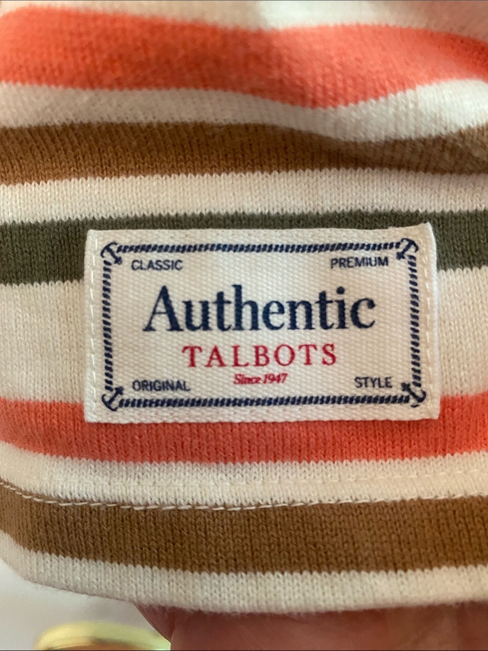 Talbots Authentic XL Striped Long Sleeve Tee Heavy Premium 💯 Cotton Fall Winter